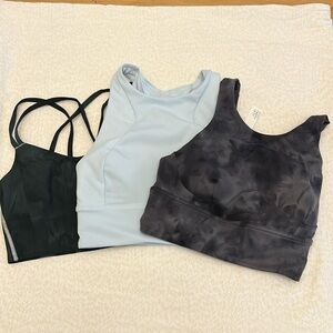 Lululemon athletica Sports Bras - Black, Light Blue, Gray